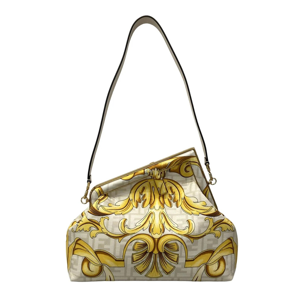 Fendace First Medium Shoulder Bag White #305856F14B